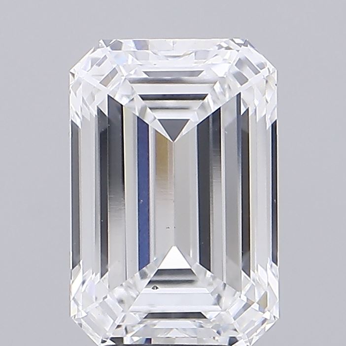 4.04 Carat Emerald Shaped, Ideal Cut, D Color, VS2 Clarity, IGI Certified Lab Grown Diamond