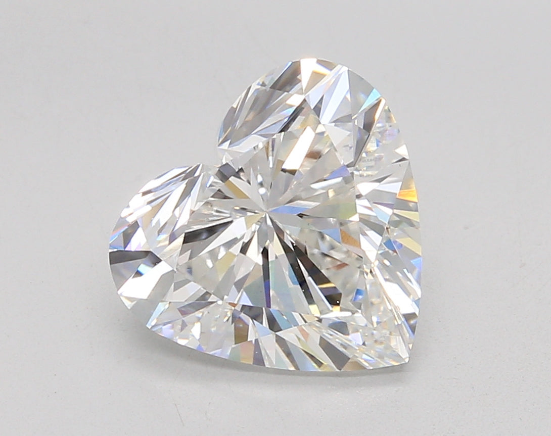 4.07 Carat Heart Shaped, Ideal Cut, E Color, VS1 Clarity, IGI Certified Lab Grown Diamond