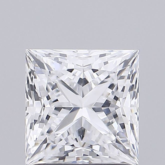 1.50 Carat Princess Shaped, Ideal Cut, D Color, VVS1 Clarity, IGI Certified Lab Grown Diamond