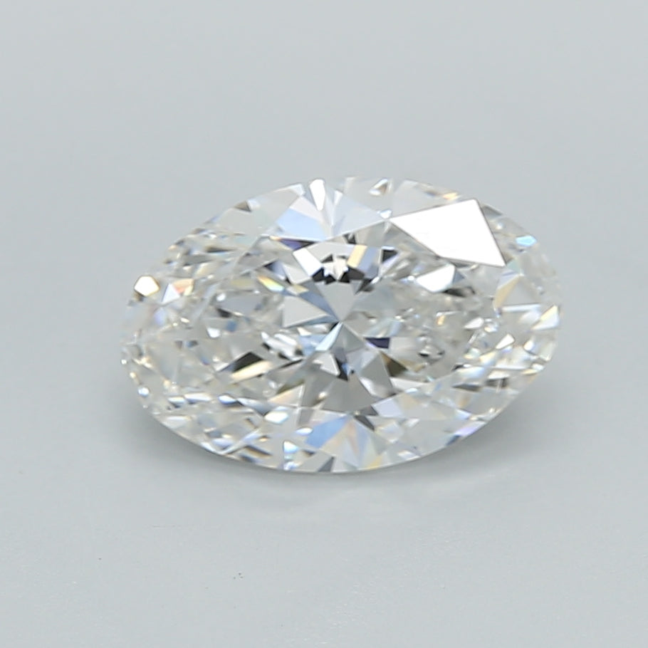 1.55 Carat Oval Shaped, Ideal Cut, F Color, VVS2 Clarity, IGI Certified Lab Grown Diamond