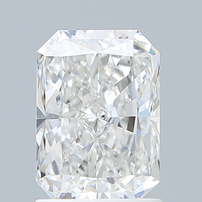 1.54 Carat Radiant Shaped, Ideal Cut, E Color, VVS2 Clarity, IGI Certified Lab Grown Diamond
