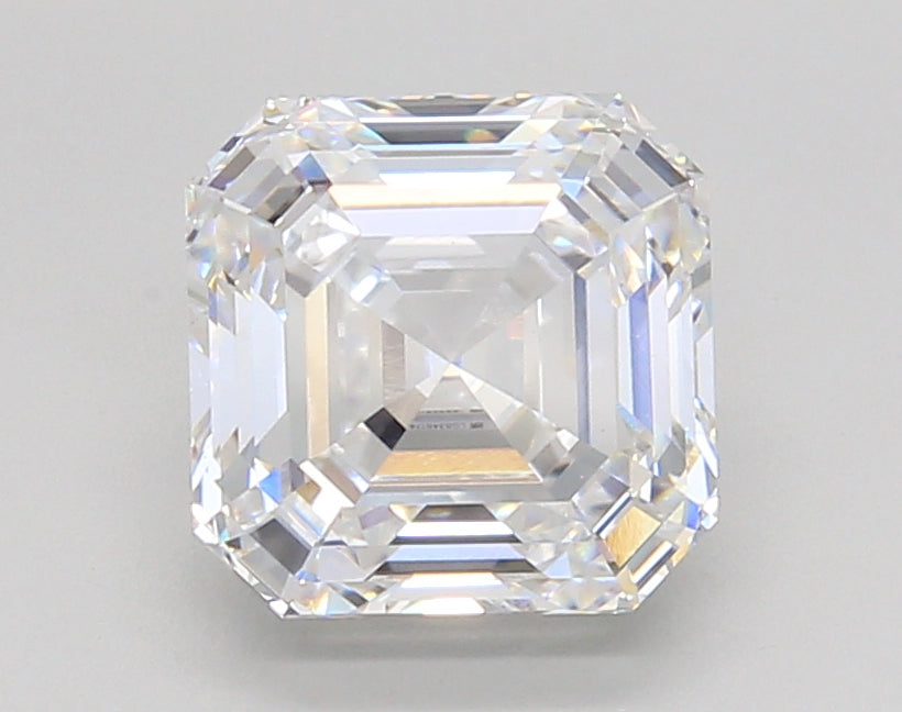 3.04 Carat Asscher Shaped, Ideal Cut, D Color, VVS2 Clarity, IGI Certified Lab Grown Diamond
