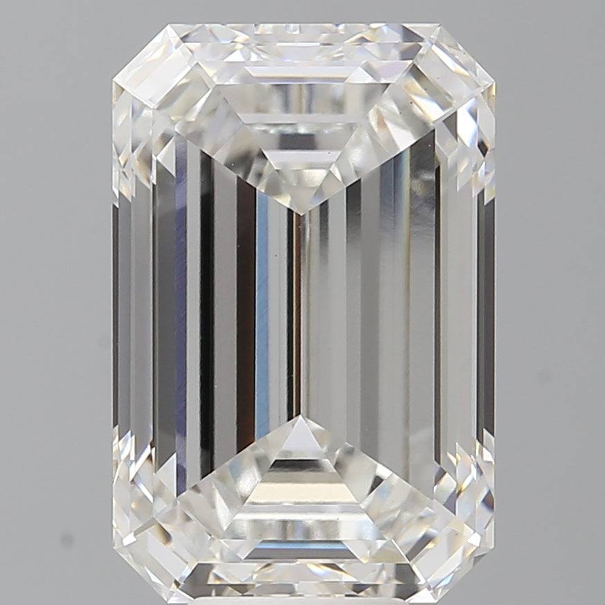 9.53 Carat Emerald Shaped, Ideal Cut, F Color, VS1 Clarity, IGI Certified Lab Grown Diamond