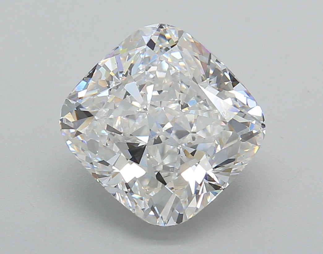 4.02 Carat Cushion Shaped, Excellent Cut, D Color, VS2 Clarity, IGI Certified Lab Grown Diamond