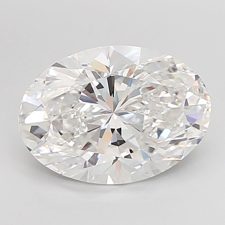 5.76 Carat Oval Shaped, Excellent Cut, E Color, VVS2 Clarity, IGI Certified Lab Grown Diamond
