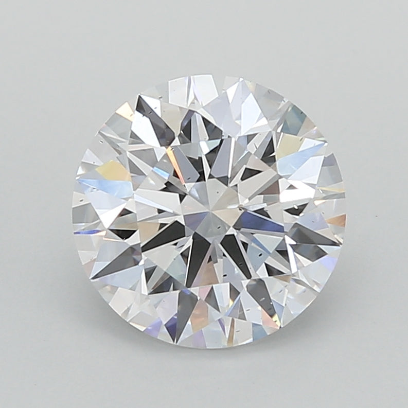 2.03 Carat Round Shaped, Ideal Cut, D Color, SI1 Clarity, IGI Certified Lab Grown Diamond