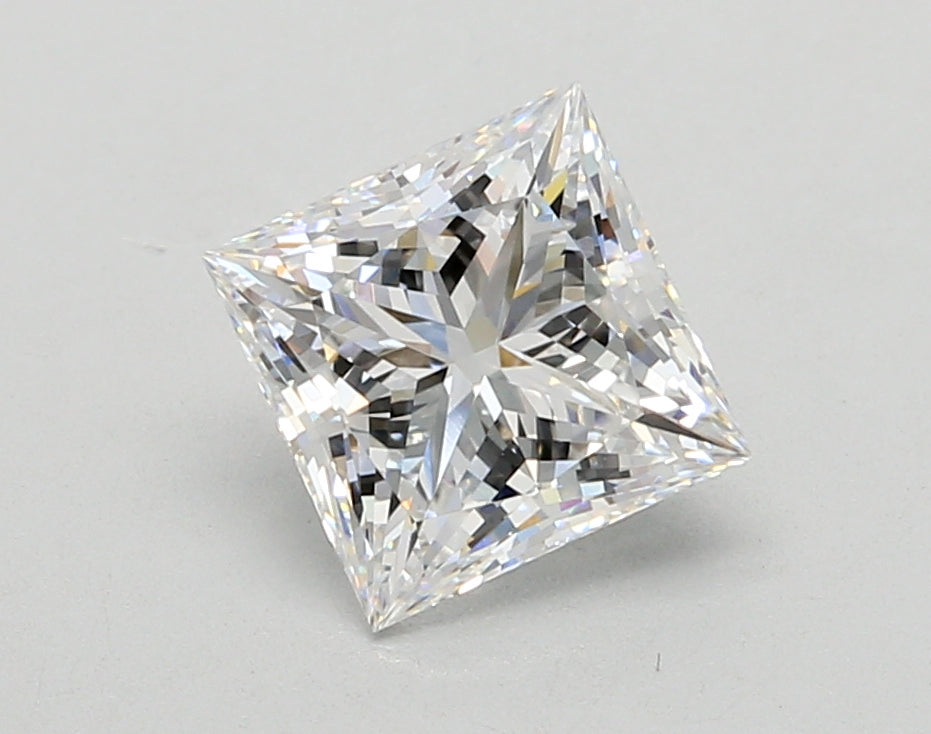 2.06 Carat Princess Shaped, Ideal Cut, E Color, VVS2 Clarity, IGI Certified Lab Grown Diamond