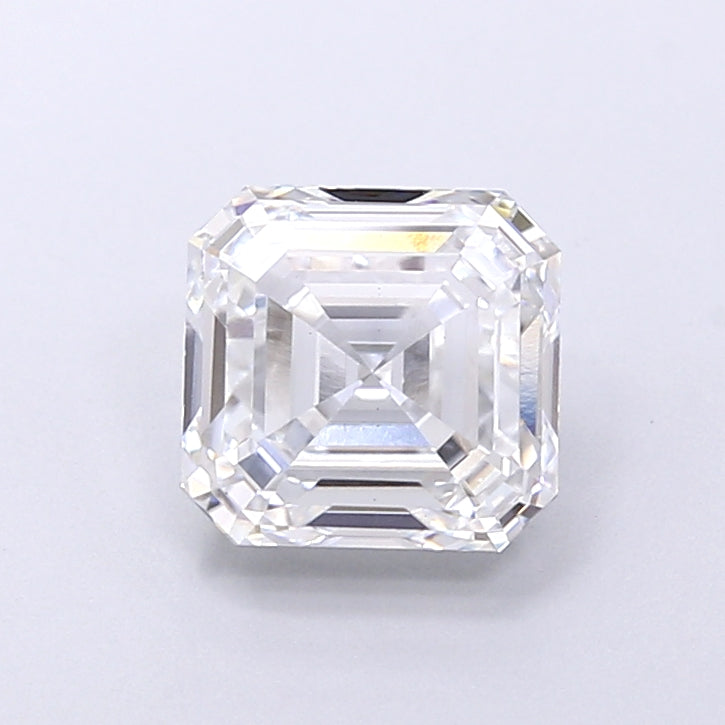 1.85 Carat Asscher Shaped, Very Good Cut, D Color, VS1 Clarity, IGI Certified Lab Grown Diamond