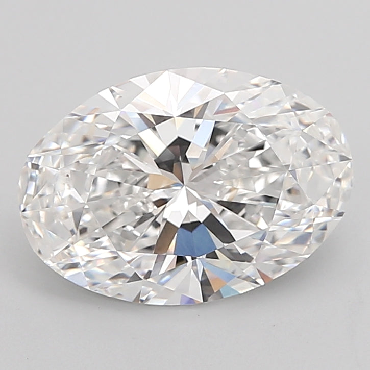4.06 Carat Oval Shaped, Ideal Cut, E Color, VVS2 Clarity, IGI Certified Lab Grown Diamond