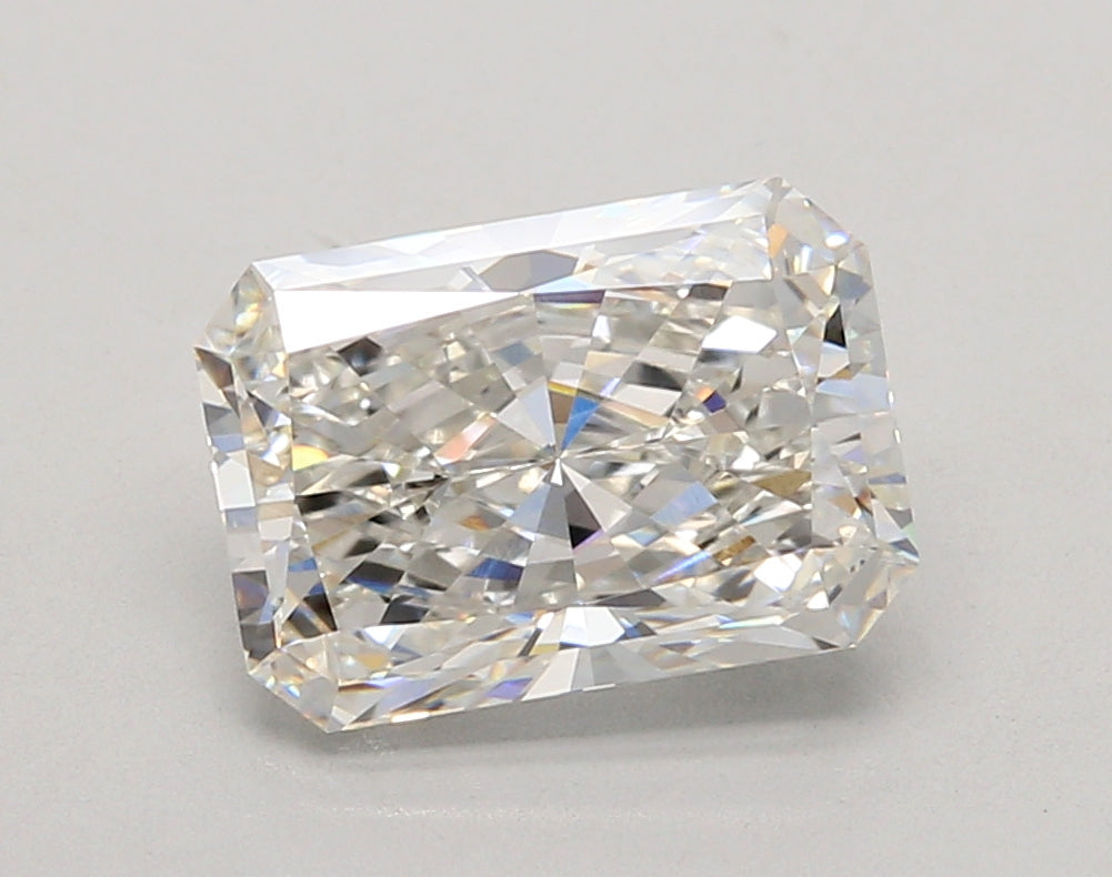 3.04 Carat Radiant Shaped, Ideal Cut, F Color, VVS2 Clarity, IGI Certified Lab Grown Diamond