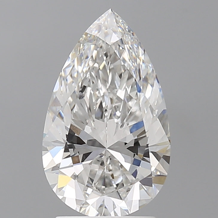 2.55 Carat Pear Shaped, Ideal Cut, E Color, VS1 Clarity, IGI Certified Lab Grown Diamond