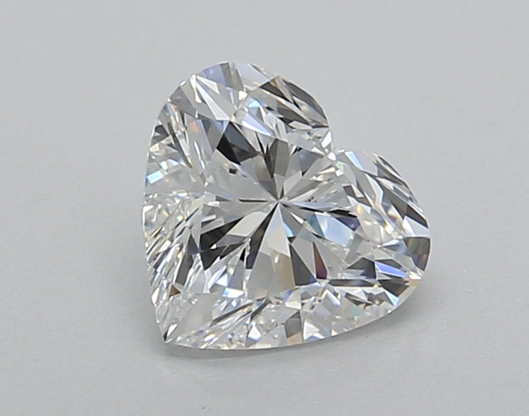 1.02 Carat Heart Shaped, Excellent Cut, D Color, VVS2 Clarity, IGI Certified Lab Grown Diamond