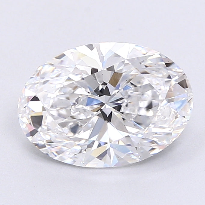 2.13 Carat Oval Shaped, Very Good Cut, D Color, VS2 Clarity, IGI Certified Lab Grown Diamond
