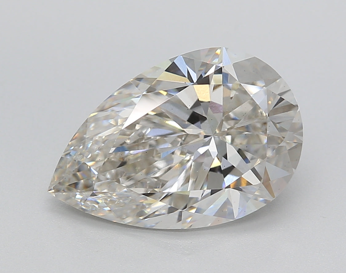 3.55 Carat Pear Shaped, Ideal Cut, H Color, VS2 Clarity, IGI Certified Lab Grown Diamond