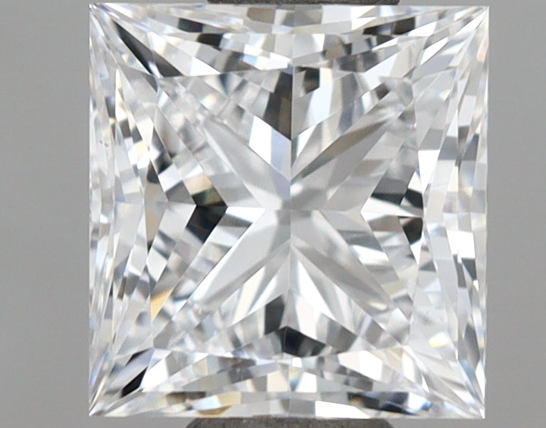 1.01 Carat Princess Shaped, Ideal Cut, D Color, VVS2 Clarity, IGI Certified Lab Grown Diamond