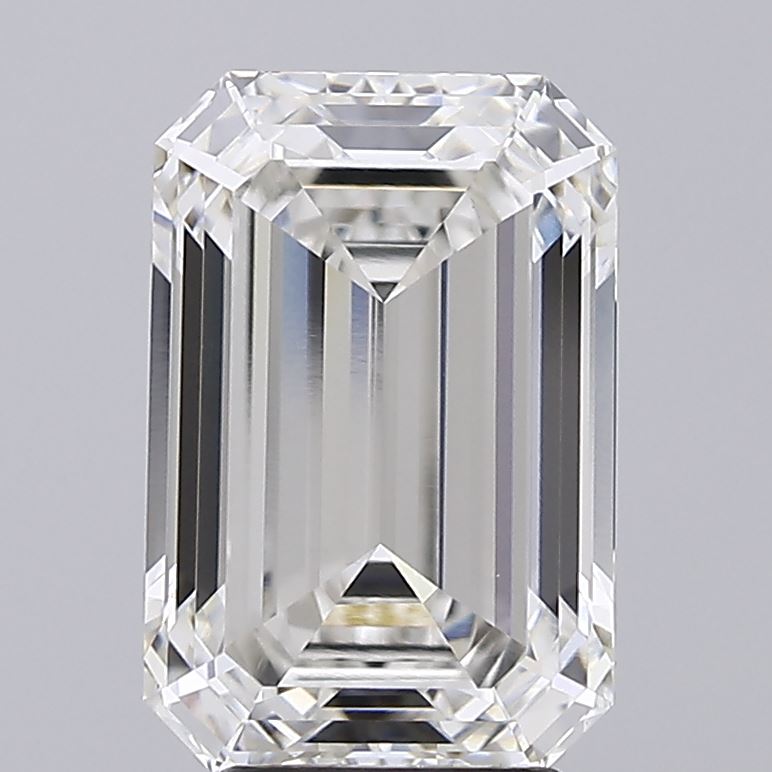 4.08 Carat Emerald Shaped, Ideal Cut, G Color, VVS2 Clarity, IGI Certified Lab Grown Diamond