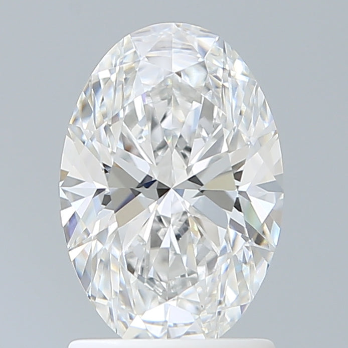 1.58 Carat Oval Shaped, Ideal Cut, D Color, VVS2 Clarity, IGI Certified Lab Grown Diamond