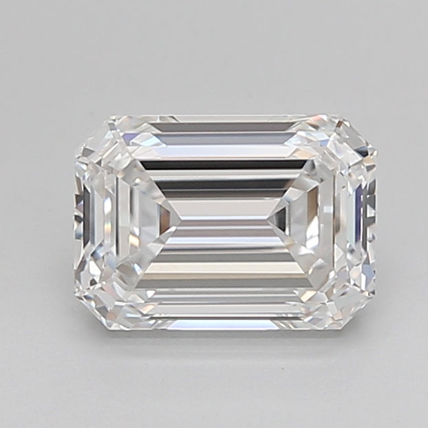 1.68 Carat Emerald Shaped, Ideal Cut, D Color, IF Clarity, IGI Certified Lab Grown Diamond