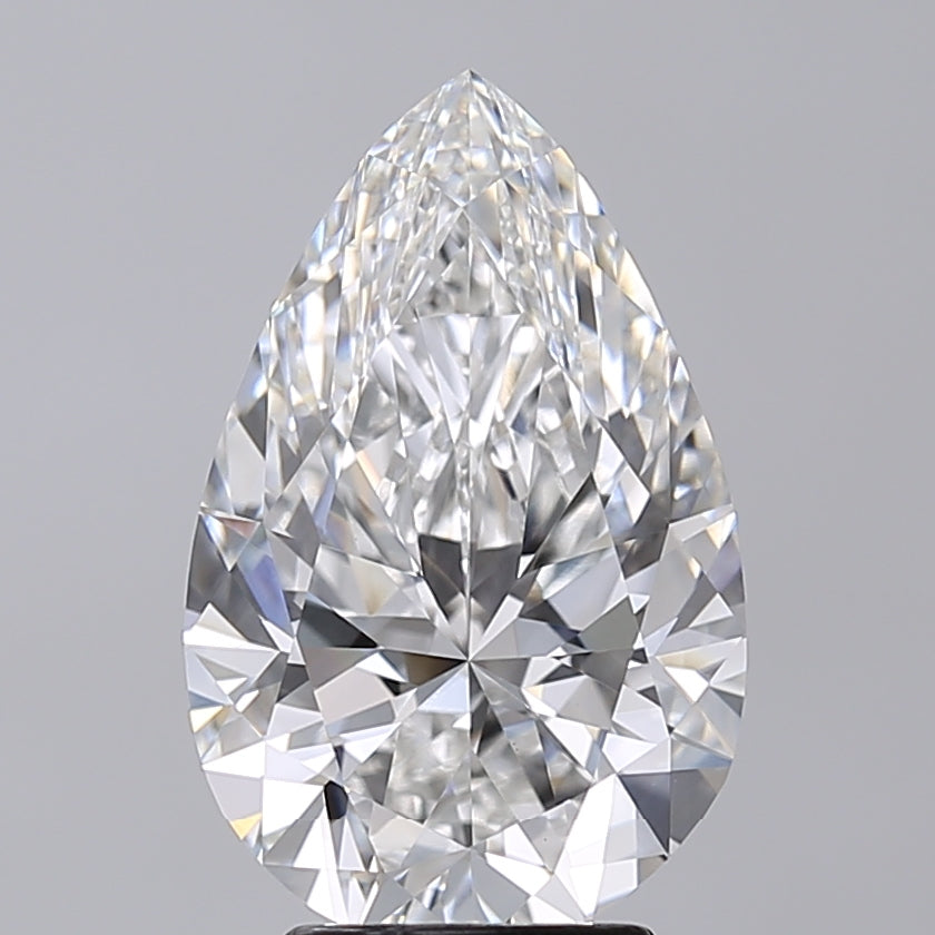 4.02 Carat Pear Shaped, Excellent Cut, E Color, VVS2 Clarity, IGI Certified Lab Grown Diamond