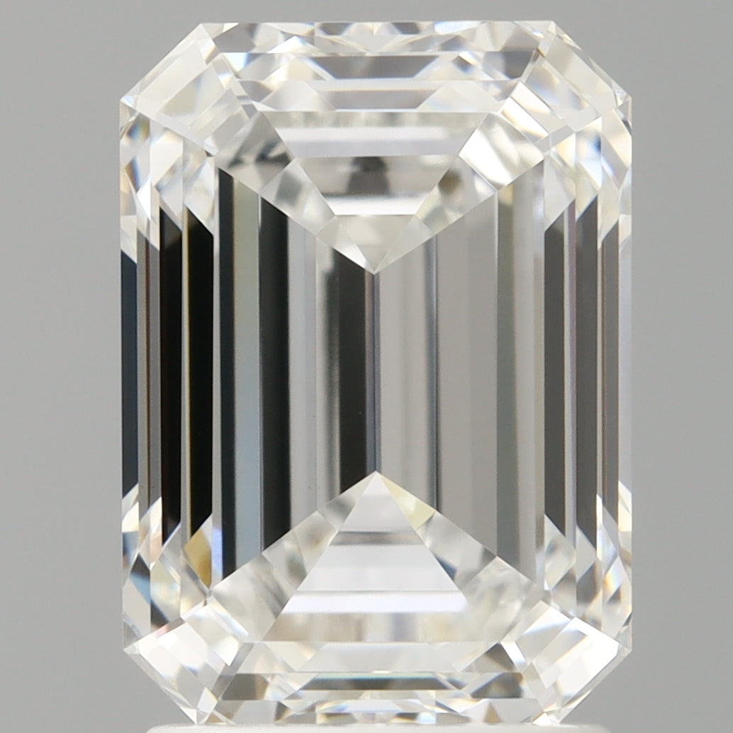 2.59 Carat Emerald Shaped, Ideal Cut, E Color, VVS2 Clarity, IGI Certified Lab Grown Diamond