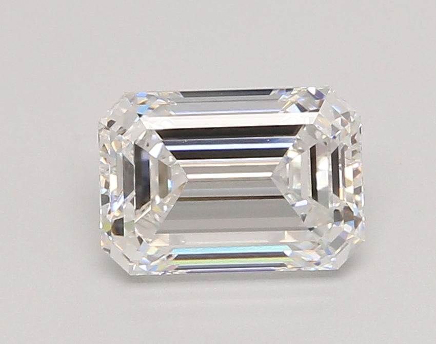 2.05 Carat Emerald Shaped, Ideal Cut, E Color, VVS2 Clarity, IGI Certified Lab Grown Diamond