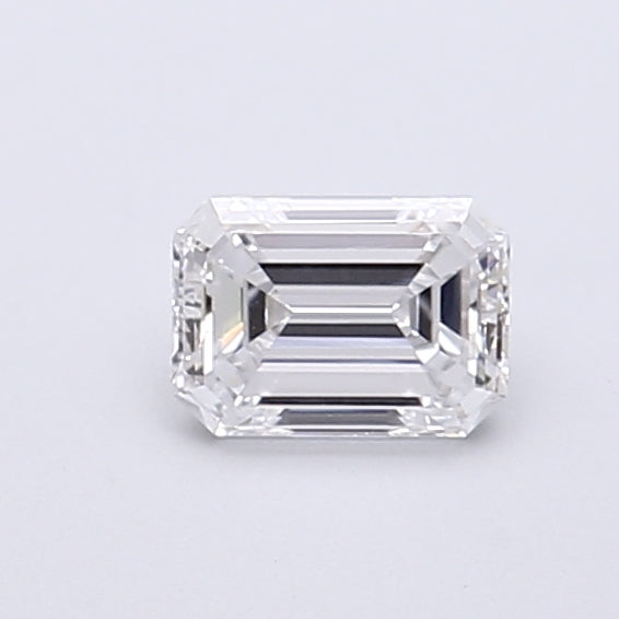 0.51 Carat Emerald Shaped, Very Good Cut, D Color, VVS2 Clarity, IGI Certified Lab Grown Diamond