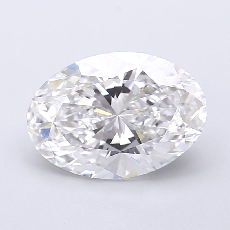 2.54 Carat Oval Shaped, Very Good Cut, D Color, VS1 Clarity, IGI Certified Lab Grown Diamond