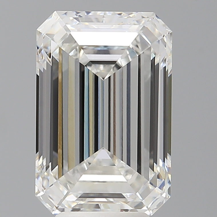 5.58 Carat Emerald Shaped, Ideal Cut, F Color, VVS2 Clarity, IGI Certified Lab Grown Diamond