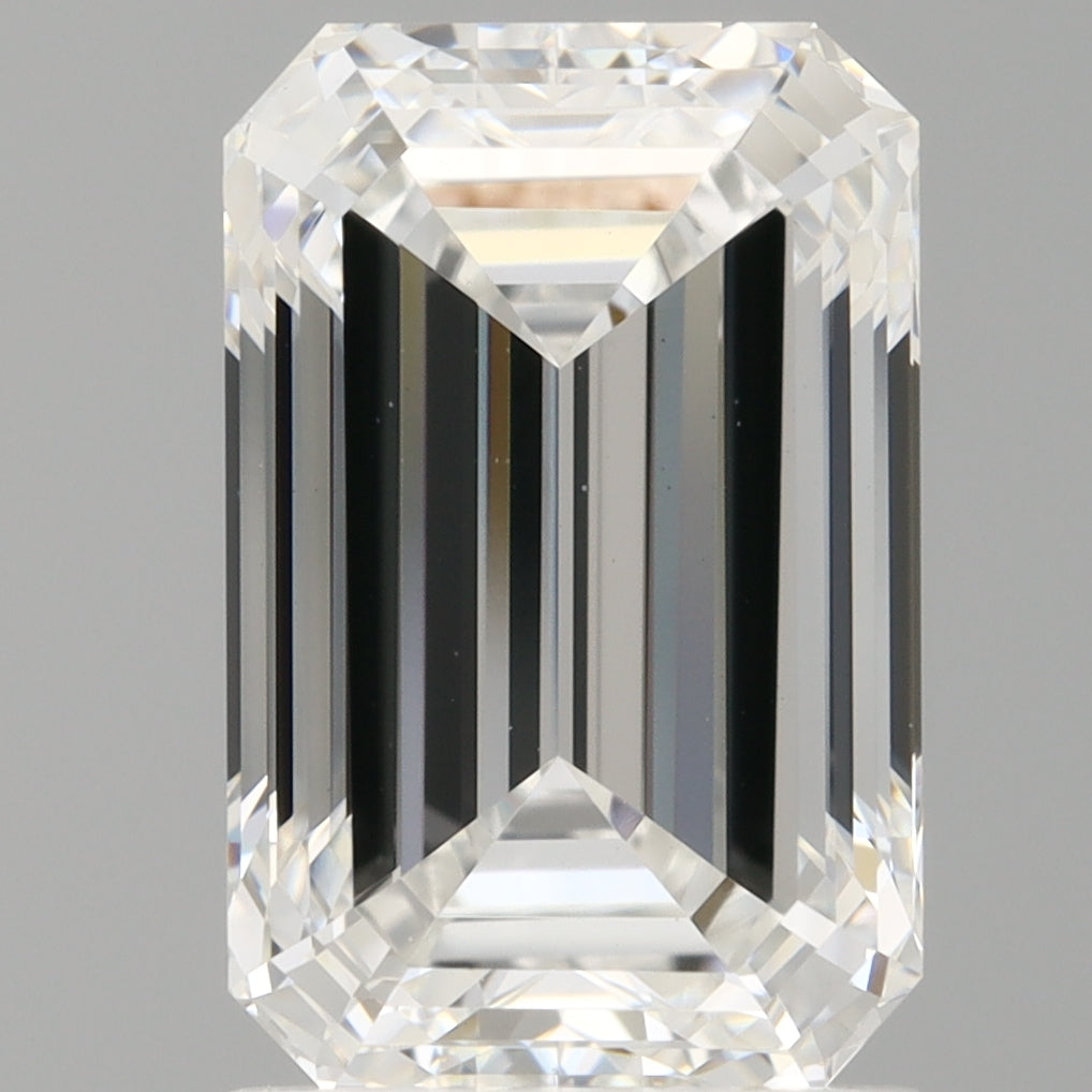 1.99 Carat Emerald Shaped, Ideal Cut, D Color, VVS2 Clarity, IGI Certified Lab Grown Diamond