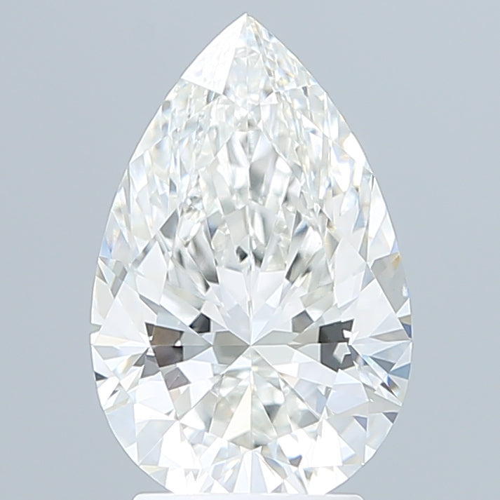3.11 Carat Pear Shaped, Ideal Cut, F Color, VVS2 Clarity, IGI Certified Lab Grown Diamond