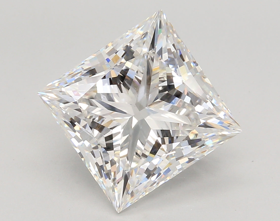 4.77 Carat Princess Shaped, Ideal Cut, E Color, VS1 Clarity, IGI Certified Lab Grown Diamond