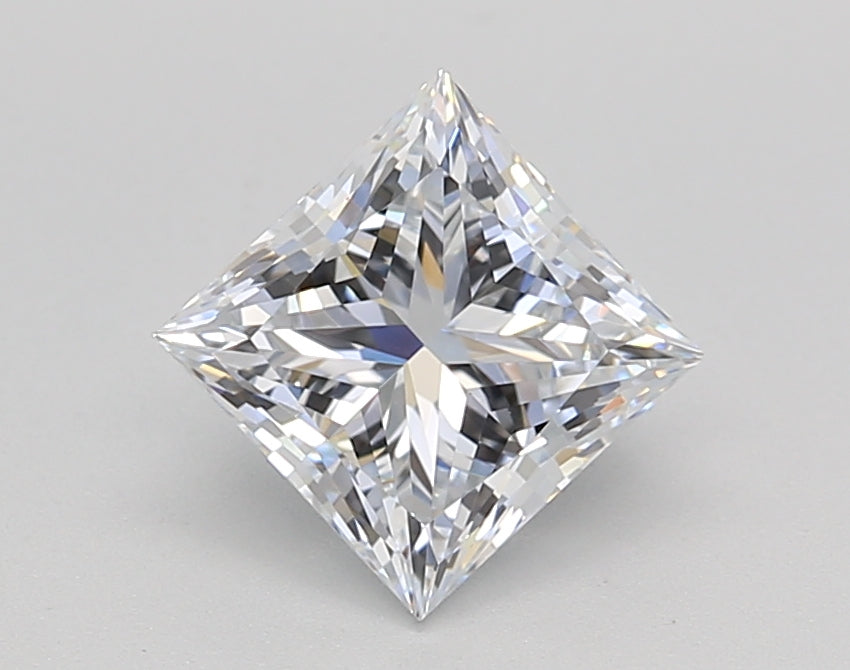 1.33 Carat Princess Shaped, Ideal Cut, E Color, VVS2 Clarity, IGI Certified Lab Grown Diamond