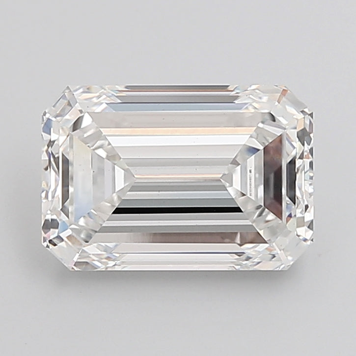 5.05 Carat Emerald Shaped, Excellent Cut, E Color, VVS2 Clarity, IGI Certified Lab Grown Diamond