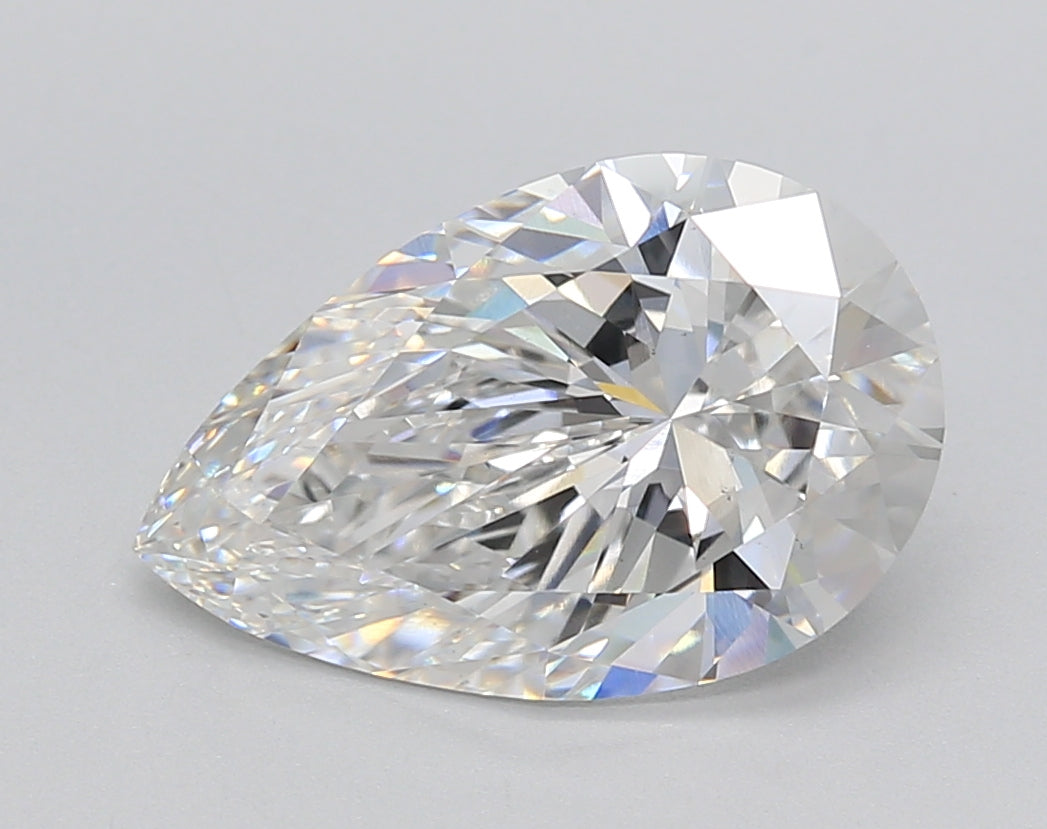3.03 Carat Pear Shaped, Very Good Cut, E Color, VS1 Clarity, IGI Certified Lab Grown Diamond