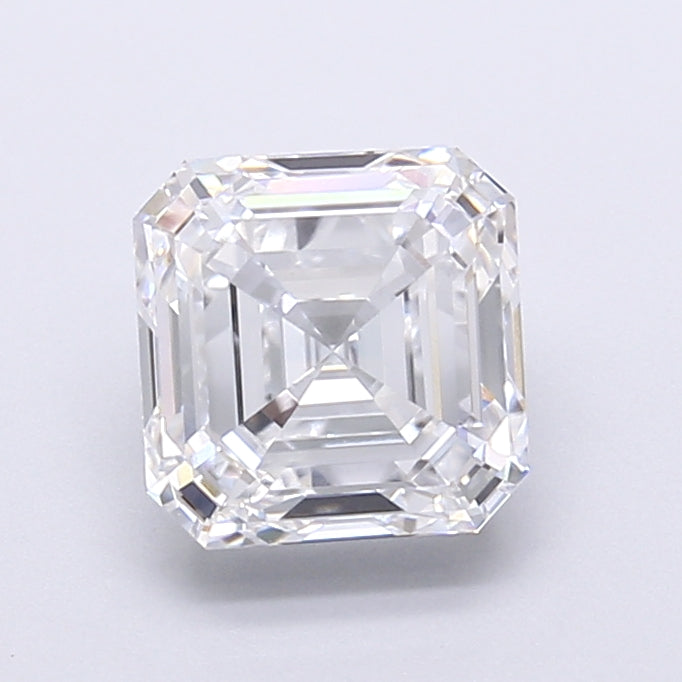 2.37 Carat Asscher Shaped, Very Good Cut, D Color, VVS2 Clarity, IGI Certified Lab Grown Diamond