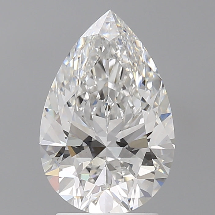 2.59 Carat Pear Shaped, Ideal Cut, E Color, VS1 Clarity, IGI Certified Lab Grown Diamond