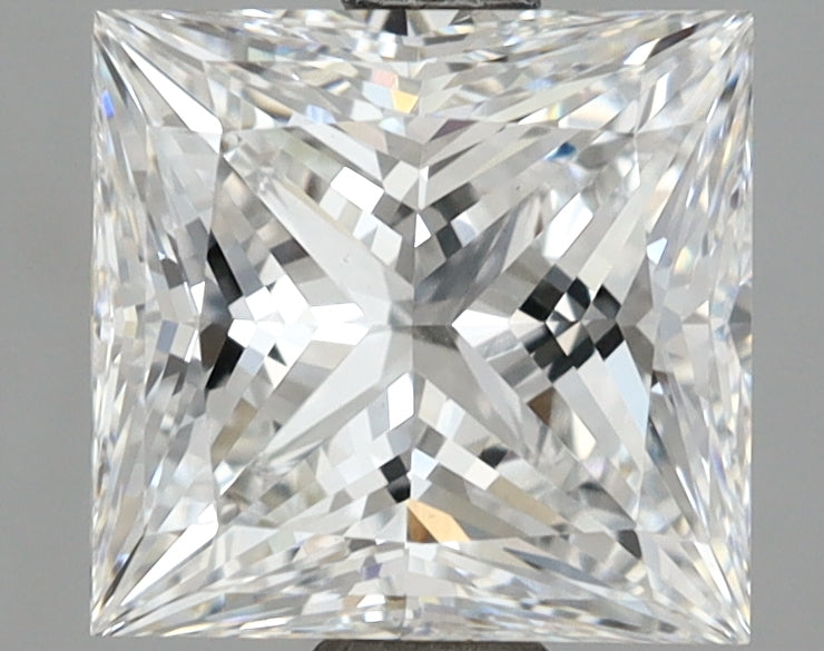 2.55 Carat Princess Shaped, Ideal Cut, D Color, VS1 Clarity, IGI Certified Lab Grown Diamond