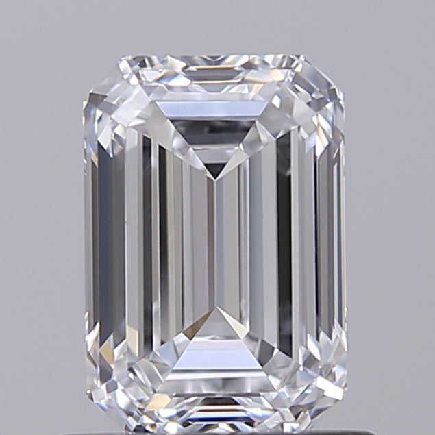 1.02 Carat Emerald Shaped, Ideal Cut, D Color, VVS1 Clarity, GIA Certified Lab Grown Diamond
