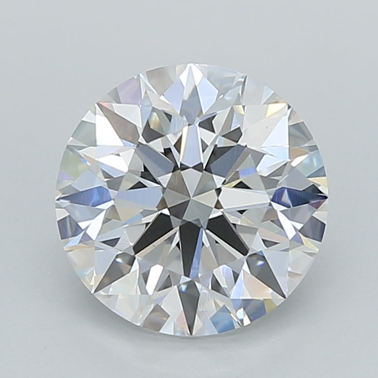 2.07 Carat Round Shaped, Ideal Cut, D Color, VVS2 Clarity, IGI Certified Lab Grown Diamond