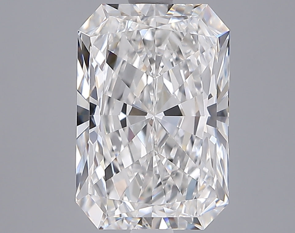 3.04 Carat Radiant Shaped, Ideal Cut, F Color, VVS2 Clarity, IGI Certified Lab Grown Diamond