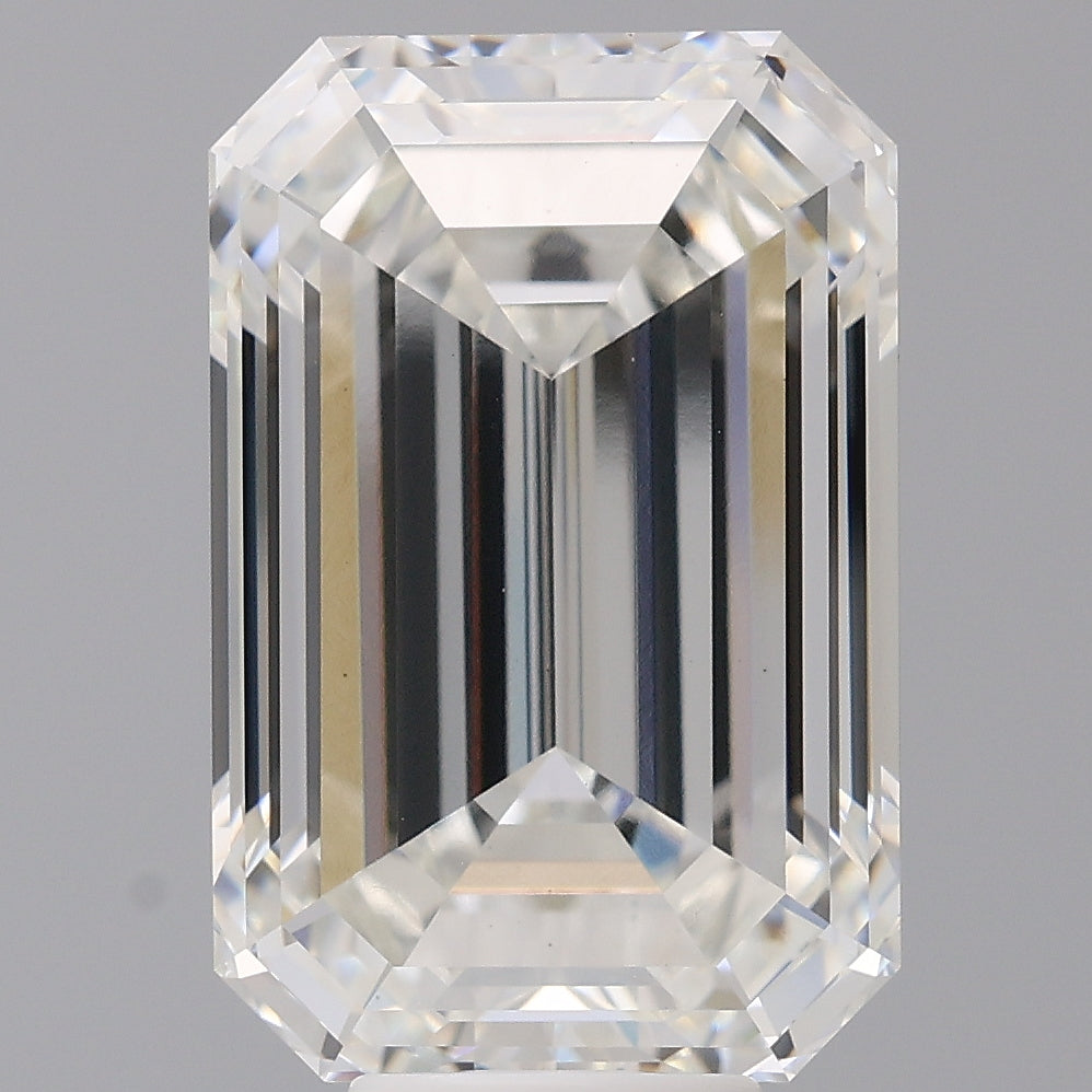 10.09 Carat Emerald Shaped, Ideal Cut, F Color, VS1 Clarity, IGI Certified Lab Grown Diamond