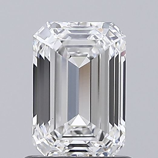 1.02 Carat Emerald Shaped, Ideal Cut, E Color, VVS2 Clarity, IGI Certified Lab Grown Diamond