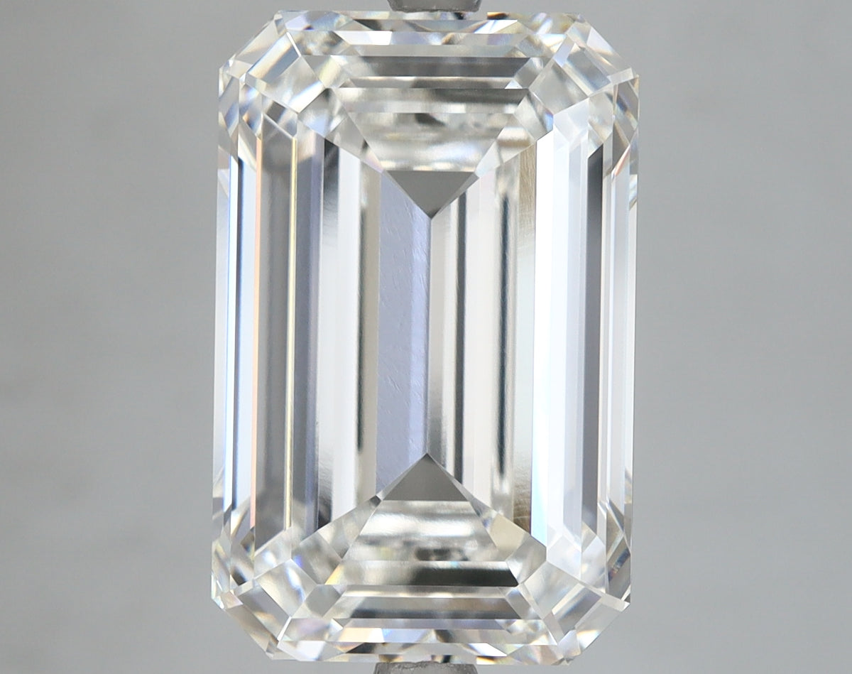 9.98 Carat Emerald Shaped, Ideal Cut, F Color, VVS1 Clarity, IGI Certified Lab Grown Diamond