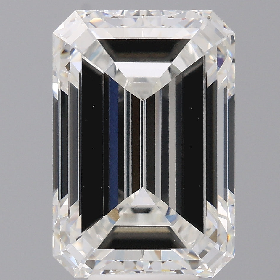 9.02 Carat Emerald Shaped, Ideal Cut, F Color, VVS2 Clarity, IGI Certified Lab Grown Diamond