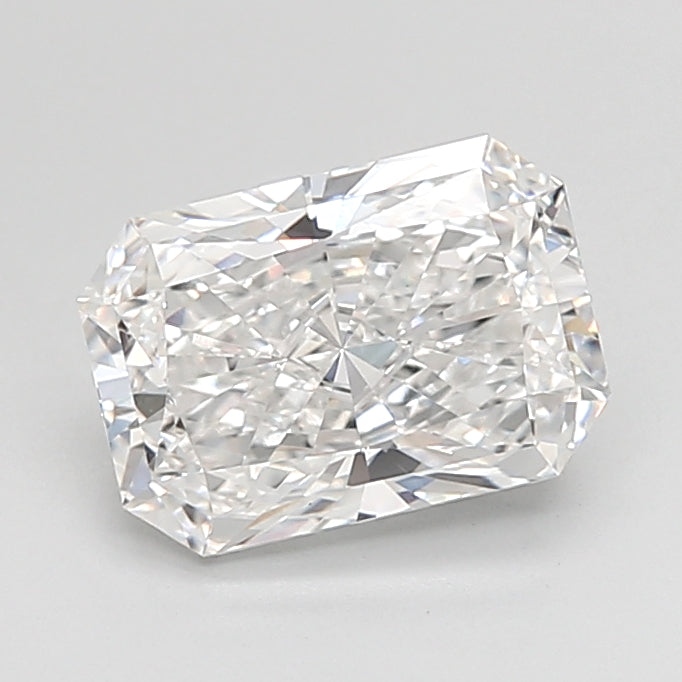 2.05 Carat Radiant Shaped, Ideal Cut, D Color, VVS2 Clarity, IGI Certified Lab Grown Diamond