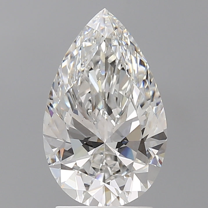 2.53 Carat Pear Shaped, Ideal Cut, E Color, VS1 Clarity, IGI Certified Lab Grown Diamond
