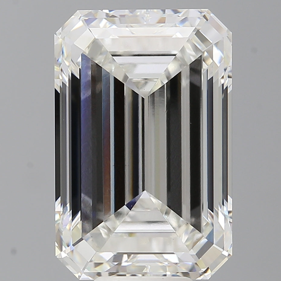 11.10 Carat Emerald Shaped, Ideal Cut, F Color, VVS2 Clarity, IGI Certified Lab Grown Diamond