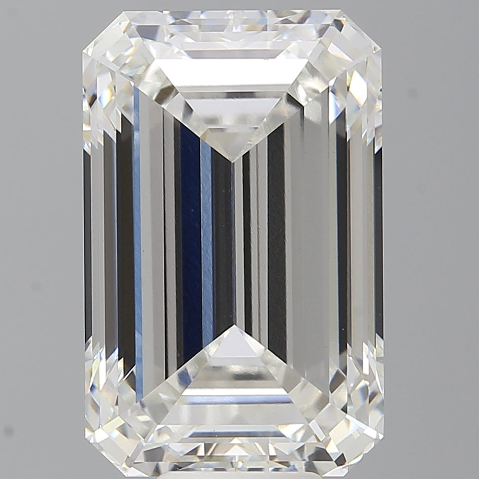 11.95 Carat Emerald Shaped, Ideal Cut, F Color, VVS2 Clarity, IGI Certified Lab Grown Diamond