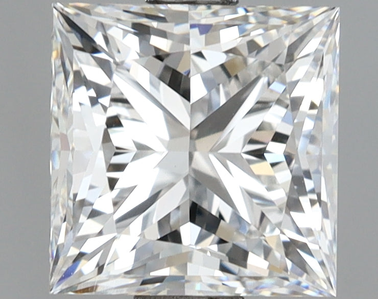 2.11 Carat Princess Shaped, Excellent Cut, E Color, VVS2 Clarity, IGI Certified Lab Grown Diamond