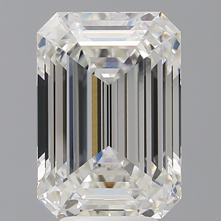 5.60 Carat Emerald Shaped, Ideal Cut, F Color, VVS2 Clarity, IGI Certified Lab Grown Diamond